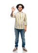 © Syda Productions - people and fashion concept - happy smiling man in glasses showing ok gesture over white background