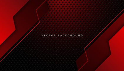 abstract modern red gradient overlap shapes with dark background