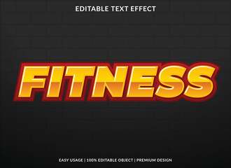 Poster - fitness editable text effect template with abstract style use for business logo and brand