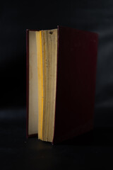 Poster - Old book open to background design elements in vintage style