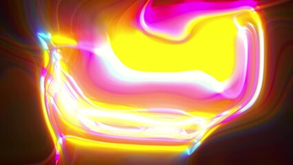 Poster - Neon wave. Computer generated 3d render
