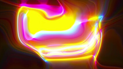 Poster - Neon wave. Computer generated 3d render