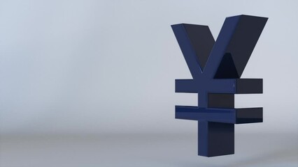 Poster - 3d Icon yen. Computer generated 3d render