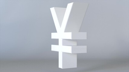 Poster - 3d Icon yen. Computer generated 3d render