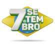 7 de Setembro, independência do Brasil, selo 3d