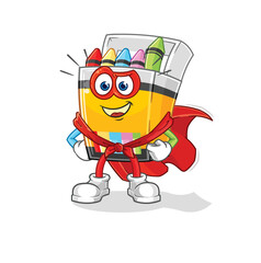 Poster - crayon heroes vector. cartoon character