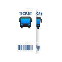 Ticket bus, great design for any purposes. Transport vector. Business icon