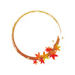 Autumn leaves frame illustration