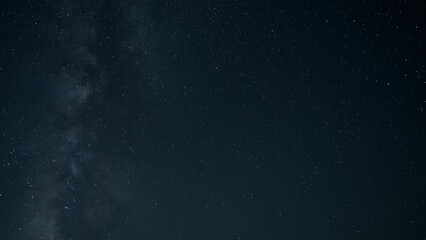 time-lapse of the milky way galaxy. night view of the milky way galaxy with twinkling stars in the s