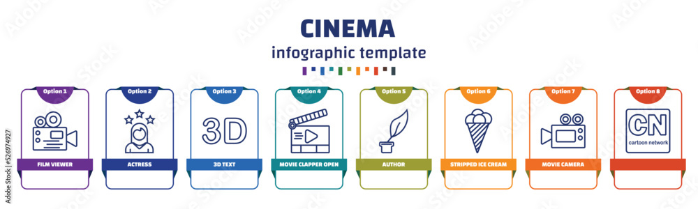 infographic template with icons and 8 options or steps. infographic for ...