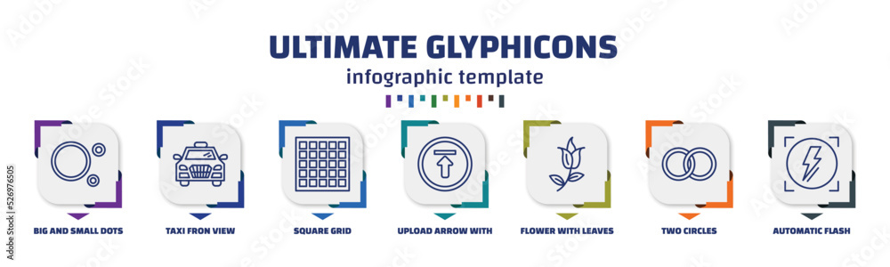 infographic template with icons and 7 options or steps. infographic for ...