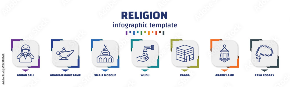 infographic template with icons and 7 options or steps. infographic for ...