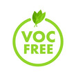 Voc free. Volatile organic compounds-free abstract. Vector stock illustration
