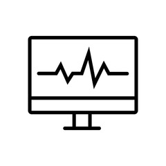 Poster - patient monitor icon design. medical symbols for health illustrations 