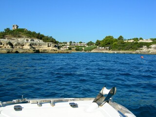 italy, salento: coast north of otranto.