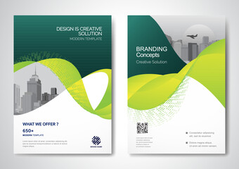 Poster - Template vector design for Brochure, AnnualReport, Magazine, Poster, Corporate Presentation, Portfolio, Flyer, infographic, layout modern with color size A4, Front and back, Easy to use.