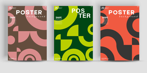 Aufkleber - Simple geometric covers set. Minimalist vector templates. Useful for poster art, front page design, decorative prints.