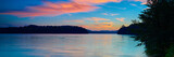 Fototapeta  - Sunset on Lake Chatuge at Jackrabbit Mountain Recreation Area, NC.