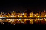 Fototapeta  - nocna panorama Gdańska