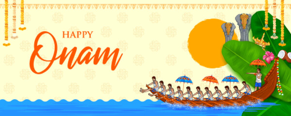 Wall Mural - Onam celebration background for Happy Onam festival of South India Kerala