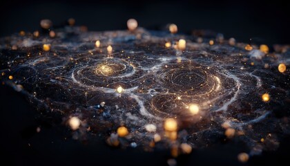 Abstract space background. Constellations and nebulae, horoscope and predictions. Universe. 3D illustration.