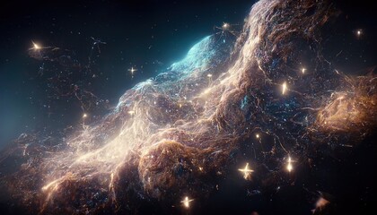 Wall Mural - abstract space background. constellations and nebulae, horoscope and predictions. universe. 3d illus