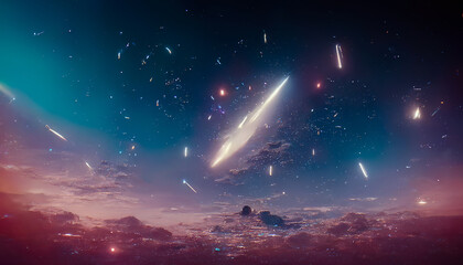 Wall Mural - abstract space background. constellations and nebulae, horoscope and predictions. universe. 3d illus
