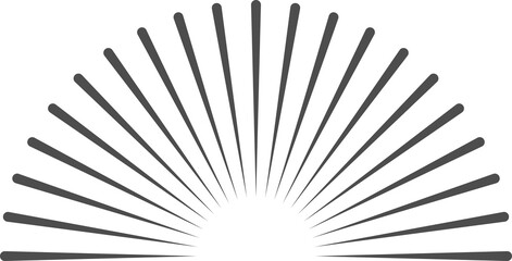 Wall Mural - sun rays icon, shine and burst line
