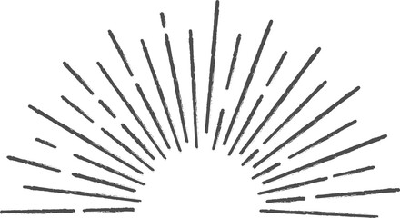 Wall Mural - sun rays icon, shine and burst line