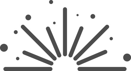 Wall Mural - sun rays icon, shine and burst line