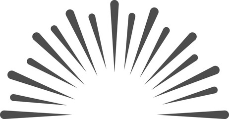 Wall Mural - sun rays icon, shine and burst line