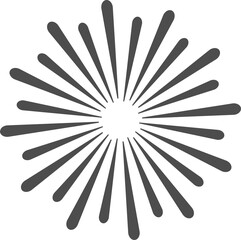 Wall Mural - sun rays icon, shine and burst line