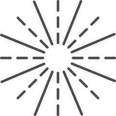 Wall Mural - sun rays icon, shine and burst line