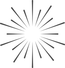 Wall Mural - sun rays icon, shine and burst line