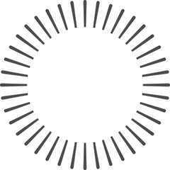 Wall Mural - sun rays icon, shine and burst line