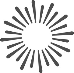 Wall Mural - sun rays icon, shine and burst line