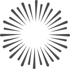 Wall Mural - sun rays icon, shine and burst line