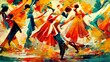 beautiful traditional dance poster, folk dance illustration