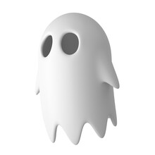 White Ghost. 3D Ghost Model.