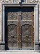 Old ornate colonial door in Arequipa, Peru