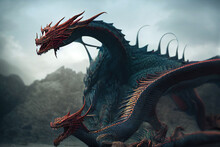 3D Rendering Of A Fantasy Dragon