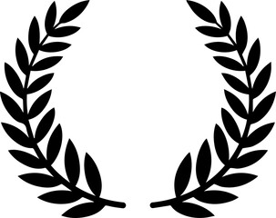 Wall Mural - circular laurel foliate icon