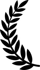 Wall Mural - circular laurel foliate icon