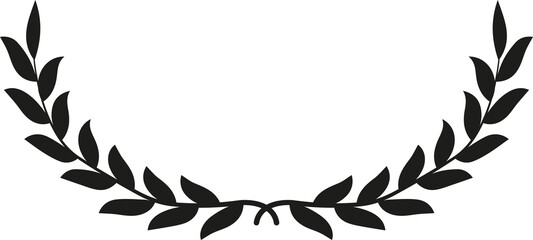 Wall Mural - circular laurel foliate icon