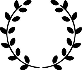Wall Mural - circular laurel foliate icon