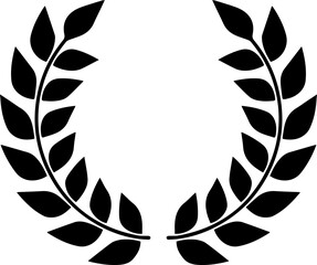 Wall Mural - circular laurel foliate icon