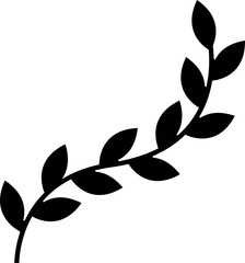 Wall Mural - circular laurel foliate icon