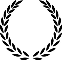 Wall Mural - circular laurel foliate icon