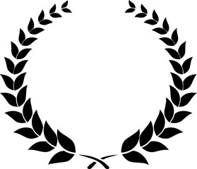 Wall Mural - circular laurel foliate icon