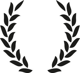 Wall Mural - circular laurel foliate icon